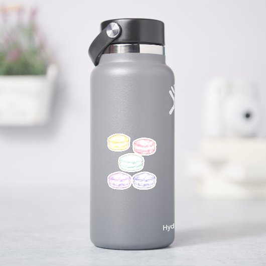 水彩フランスのマカロン シール (HydroFlask)
