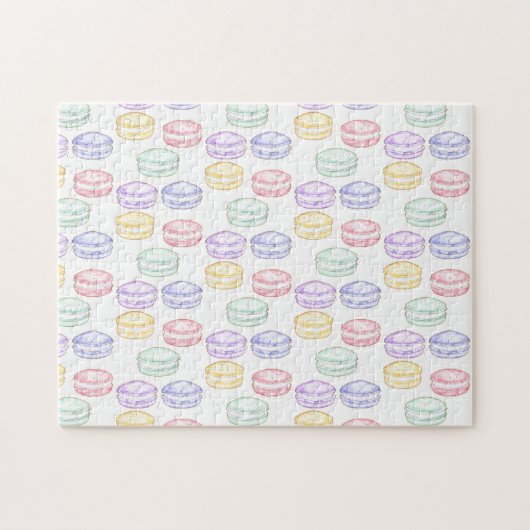 水彩フランスのマカロン ジグソーパズル (横)