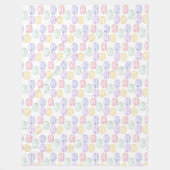 水彩フランスのマカロン フリースブランケット (正面)