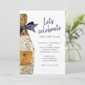 水彩フランス風シャンパンパーティー 招待状 (スタンド正面)