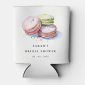 水彩フランス風マカロン専門店のウェディングシャワー 缶クーラー (正面)