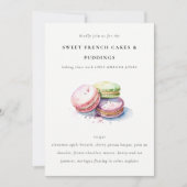 水彩フランス風マカロン教室  招待状 (正面)