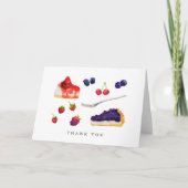 水彩フルーツとケーキありがとう サンキューカード (正面)