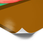 水彩フルーツアップル ポスター (コーナー)