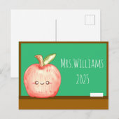 水彩フルーツアップル ポストカード (正面/裏面)