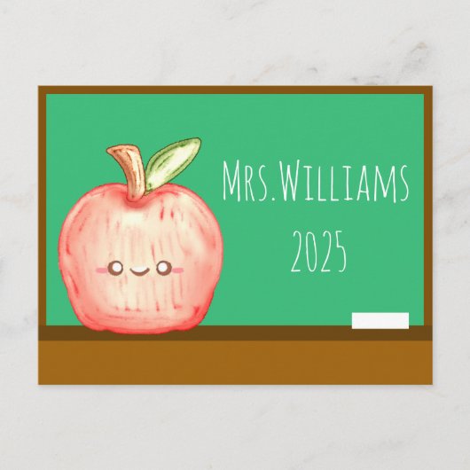 水彩フルーツアップル ポストカード (正面)