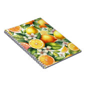 水彩フルーツオレンジ柄 ノートブック (右側)