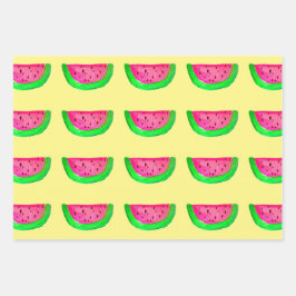 水彩フルーツカラフルポップ・アートの・フルーツデザイン ラッピングペーパーシート