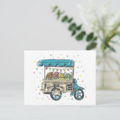 水彩フルーツカート ポストカード (スタンド正面)