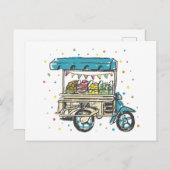 水彩フルーツカート ポストカード (正面/裏面)