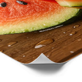 水彩フルーツデザイン – バック空白のテンプレート ポスター (角)