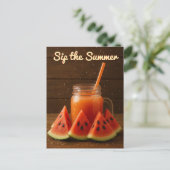 水彩フルーツデザイン – バック空白のテンプレート ポストカード (スタンド正面)