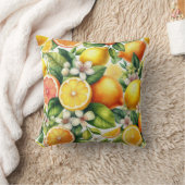 水彩フルーツパターン クッション (ブランケット)