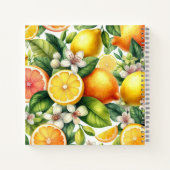 水彩フルーツパターン ノートブック (裏面)