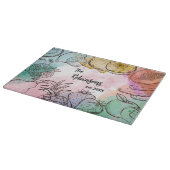 水彩フルーツパーソナライズされたフェスティバル カッティングボード (角)