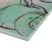 水彩フルーツパーソナライズされたフェスティバル カッティングボード (角)