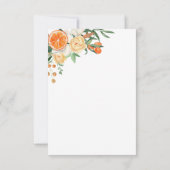 水彩フルーツ花のウェディングシャワーお礼カード サンキューカード (裏面)