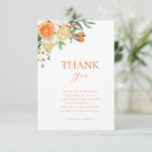 水彩フルーツ花のウェディングシャワー感謝カード サンキューカード (スタンド正面)