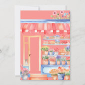 水彩フレッシュオフマーケットフローラブライダルシャワー 招待状 (裏面)