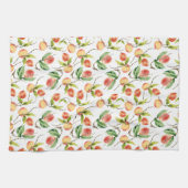 水彩フレッシュピーチ キッチンタオル (横)