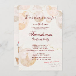 水彩フレンドマスクリスマスパーティの招待状 招待状