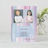 水彩フレーム宗教招待状 招待状 (スタンド正面)