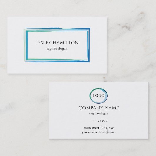 水彩フレーム 名刺 (正面/裏面)