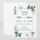 水彩フレーム 招待状 (正面/裏面)