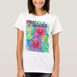 水彩フロリダハイビスカス Tシャツ