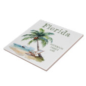 水彩フロリダビーチ旅行 タイル (側面)