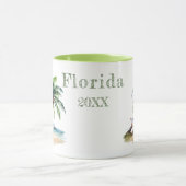 水彩フロリダビーチ旅行 マグカップ (中央)