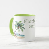 水彩フロリダビーチ旅行 マグカップ (正面左)