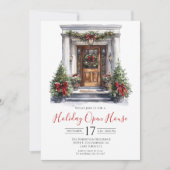 水彩フロントドアホリデーオープンハウス 招待状 (正面)