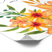 水彩フローラあなたのレシピカード ポスター (角)