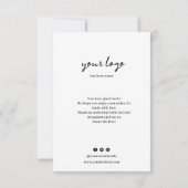 水彩フローラありがとう名刺 サンキューカード (裏面)