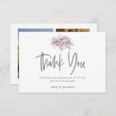 水彩フローラありがとう3 Photo Collage サンキューカード (正面/裏面)