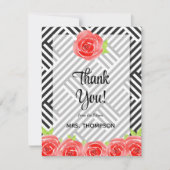 水彩フローラありがとう サンキューカード (正面)