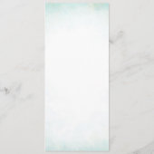 水彩フローラいかりティール(緑がかった色)ビーチ結婚式 メニュー (裏面)