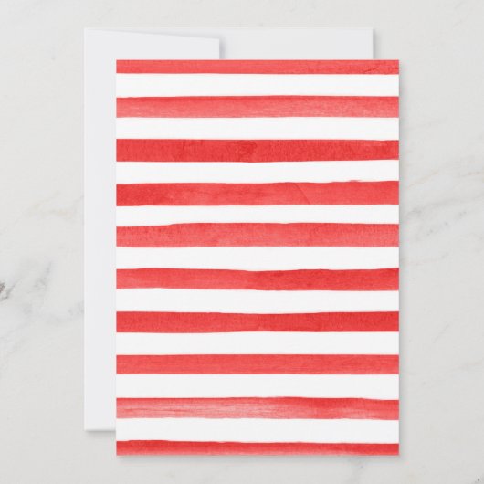 水彩フローラいちご金ゴールドフレーム甘い16 招待状 (裏面)