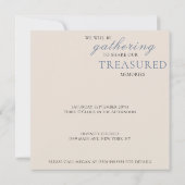 水彩フローラお祝いの写真 招待状 (裏面)