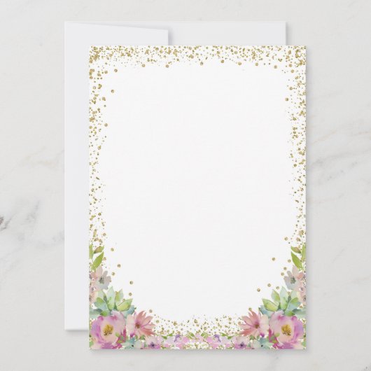 水彩フローラかぼちゃ感謝祭招待状 招待状 (裏面)