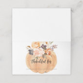 水彩フローラかぼちゃ秋感謝祭 プレイスカード (外部開封)