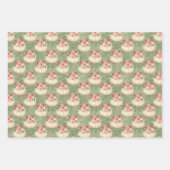 水彩フローラかぼちゃ誕生日ベビーシャワー ラッピングペーパーシート (正面3)