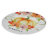 水彩フローラかぼちゃ カッティングボード (角)