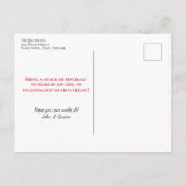 水彩フローラかわいらしクリスマスホリデーパーティー インビテーションポストカード (裏面)