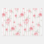 水彩フローラかわいらし赤面セージ ラッピングペーパーシート (正面3)