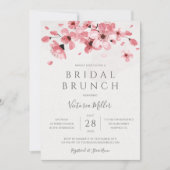 水彩フローラさくらんぼブロッサムブライダルシャワー 招待状 (正面)