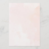 水彩フローラさくらんぼブロッサム春の結婚式 アドバイスカード (裏面)