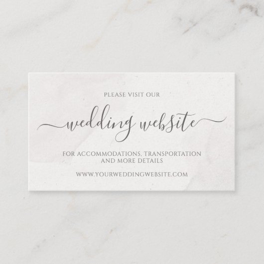 水彩フローラさくらんぼブロッサム結婚のウェブサイト エンクロージャーカード (正面)