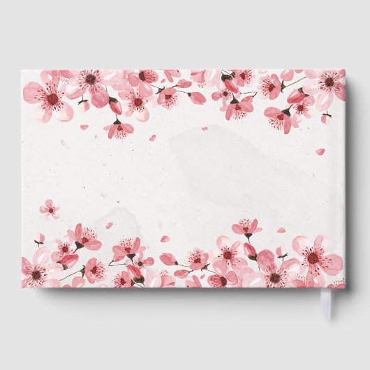 水彩フローラさくらんぼ結婚ブロッサム ゲストブック (裏面)